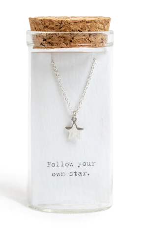 Necklace Message in a Bottle- Star
