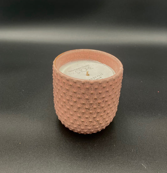 Pink Hobnail Candle