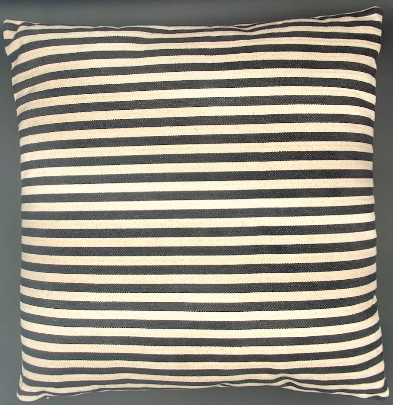26" Woven Striped Pillow