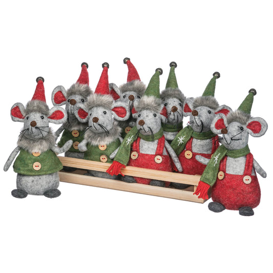 Mice with Crate Ornament