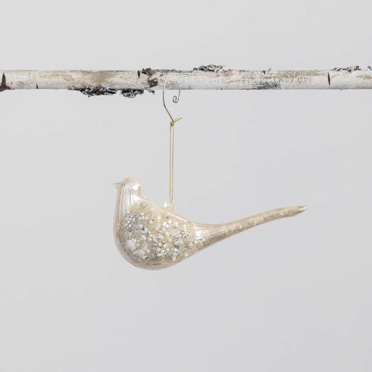 Beaded Glass Bird Ornament