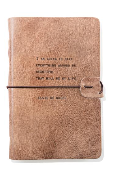 Elsie De Wolfe Blush Leather Journal