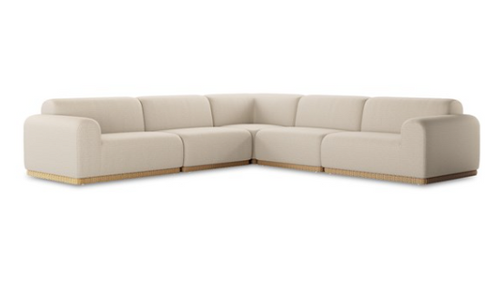 Dana Outdoor 5 pc Sectional in Faye Sand