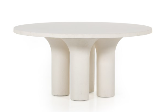 Parra Round Dining Table Plaster Molded