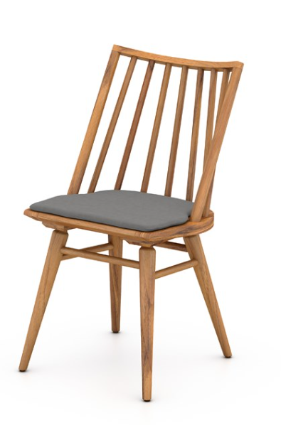 Sutter Dining Chair w/Cushion in Charcoal