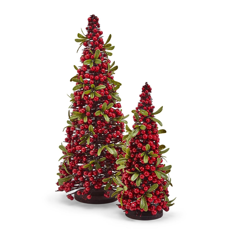 Set of 2 Red Berry Trees