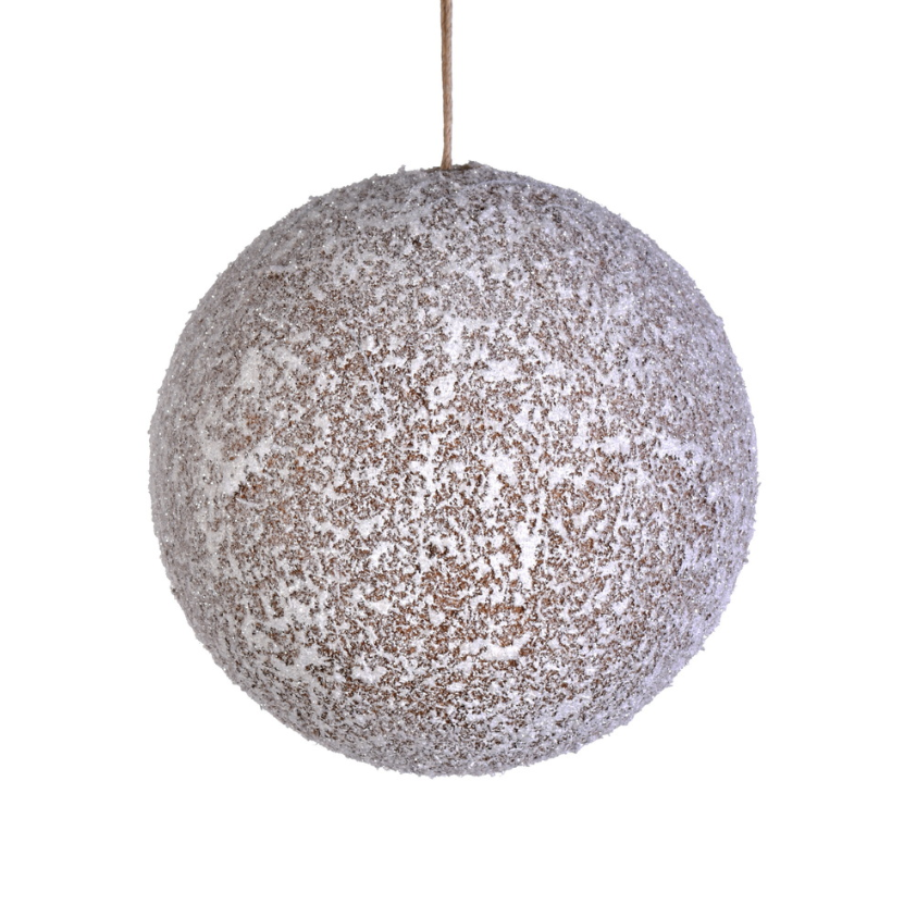 FROSTED BEIGE ORNAMENT