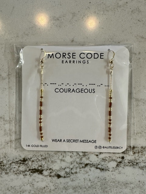 Morse Code Jewelry Dangle Earrings