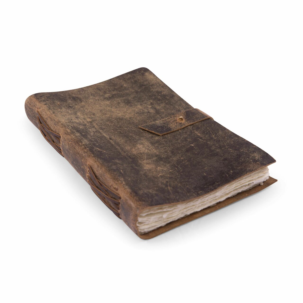 LARGE DISTRESSED LEATHER JOURNAL